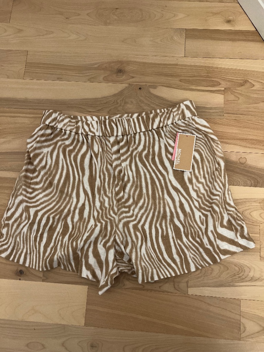 Michael Kors Tan and White Zebra Print Women’s Shorts